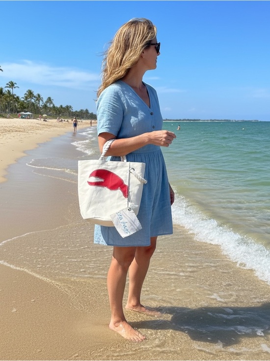 Sea Bags Handbags - Red Lobster Claw Bucket Bag